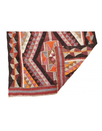 Vintage Decorative Colorful Kilim Runner - 3`1" x 6`8"