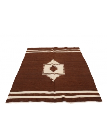 Vintage Turkish Blanket Kilim Rug - 4`10" x 6`0"