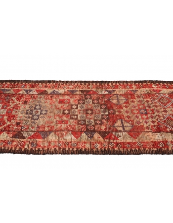 Vintage Decorative Herki Runner Rug - 2`9" x 13`5"