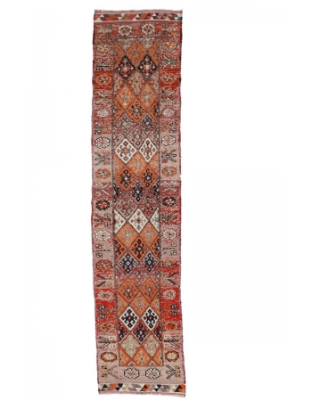 Decorative Vintage Herki Runner - 2`9" x 12`10"