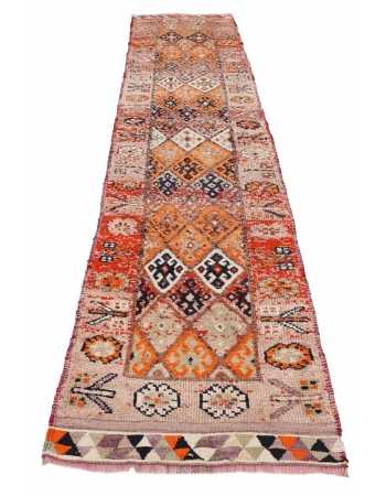 Decorative Vintage Herki Runner - 2`9" x 12`10"