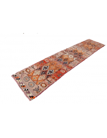 Decorative Vintage Herki Runner - 2`9" x 12`10"