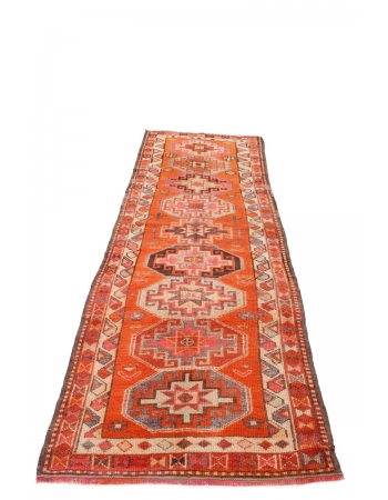 Vintage Decorative Herki Runner - 3`1" x 9`9"