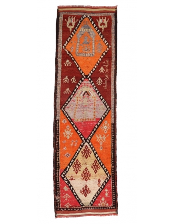 Unique Vintage Decorative Runner - 3`6" x 12`10"