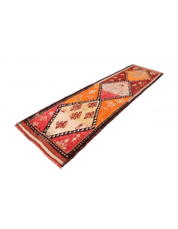 Unique Vintage Decorative Runner - 3`6" x 12`10"