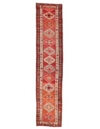 Vintage Decorative Herki Runner - 2`11" x 13`3"