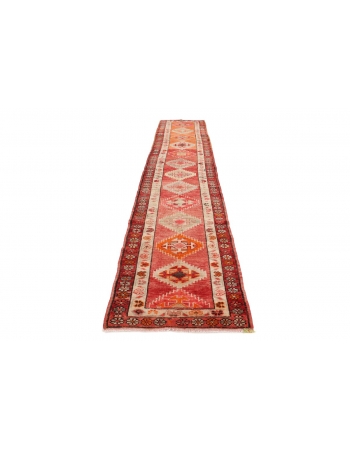 Vintage Decorative Herki Runner - 2`11" x 13`3"