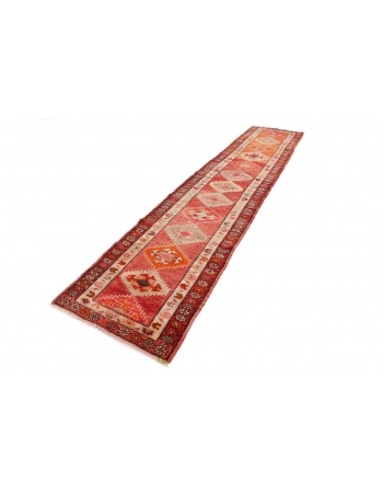 Vintage Decorative Herki Runner - 2`11" x 13`3"