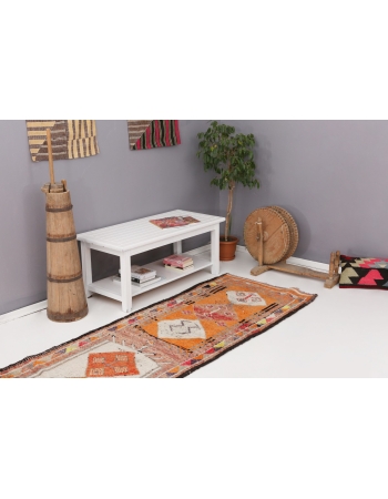 Vintage Orange Decorative Runner - 2`11