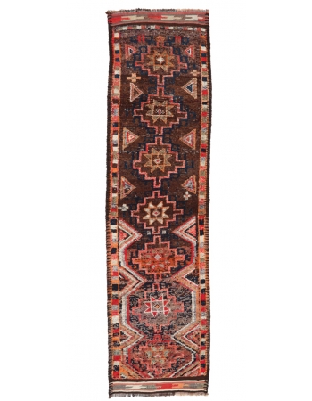 Vintage Decorative Herki Runner - 2`11" x 11`3"