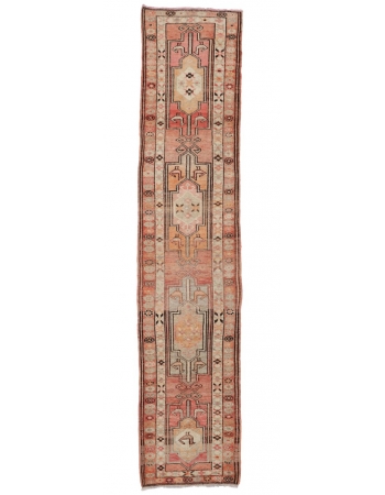 Vintage Faded Decorative Runner - 2`10" x 13`1"