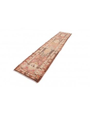 Vintage Faded Decorative Runner - 2`10" x 13`1"