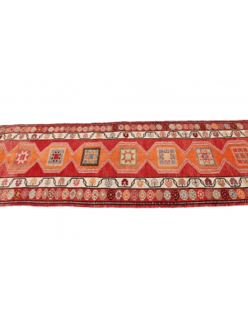 Handknotted Vintage Runner Rug - 3`0" x 13`0"