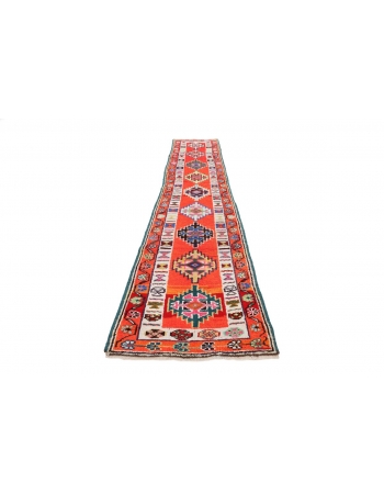 Orange Vintage Herki Runner - 3`1" x 12`4"