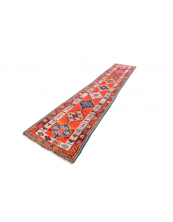 Orange Vintage Herki Runner - 3`1" x 12`4"