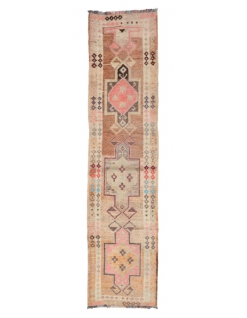 Faded Vintage Decorative Runner  - 2`9" x 11`2"