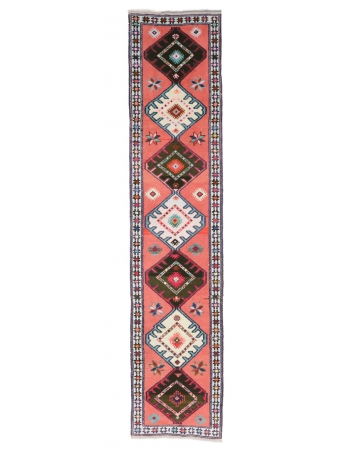 Vintage Decorative Runner Rug - 2`7" x 11`3"