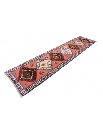 Vintage Decorative Runner Rug - 2`7" x 11`3"