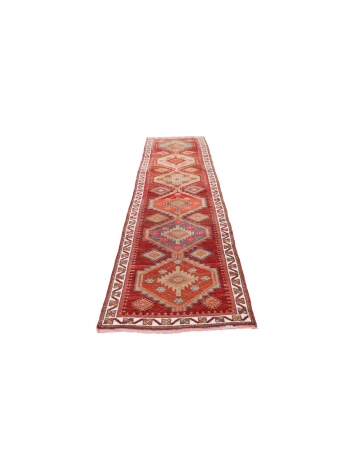 Decorative Vintage Herki Runner - 3`0" x 12`4"