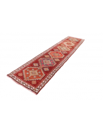 Decorative Vintage Herki Runner - 3`0" x 12`4"