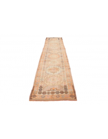 Faded Vintage Runner Rug - 2`11" x 11`4"