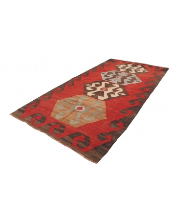 1960's Turkish Kilim Rug - 5`7" x 10`8"