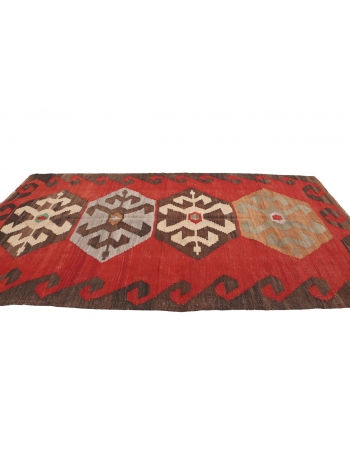 1960's Turkish Kilim Rug - 5`7" x 10`8"