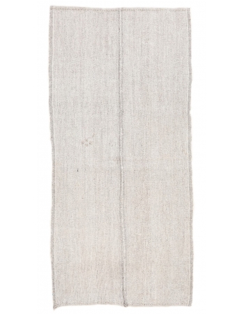 Gray Vintage Modern Kilim Rug - 4`1" x 8`6"