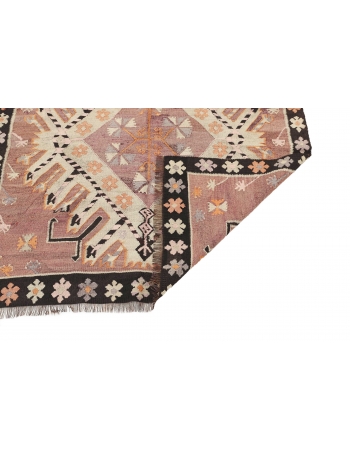 Decorative Vintage Turkish Kilim Rug - 4`1" x 10`2"