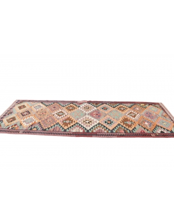 Decorative Vintage Kilim Runner - 3`5" x 10`6"