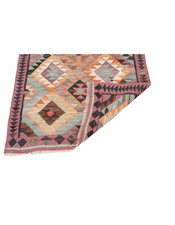 Decorative Vintage Kilim Runner - 3`5" x 10`6"