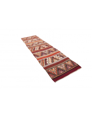 Decorative Vintage Kilim Runner - 3`1" x 10`9"