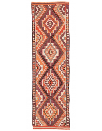 Handwoven Vintage Kilim Runner - 2`11" x 9`10"