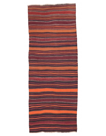 Striped Vintage Kilim Runner - 3`8" x 9`9"