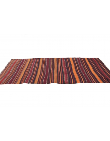 Striped Vintage Kilim Runner - 3`8" x 9`9"