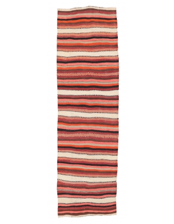 Striped Vintage Kilim Runner - 3`3" x 11`3"