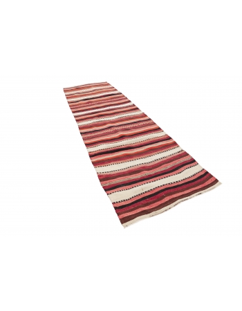 Striped Vintage Kilim Runner - 3`3" x 11`3"