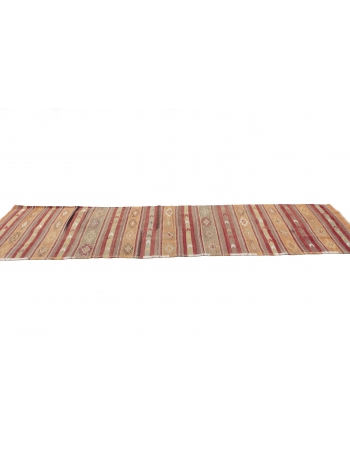 Vintage Striped Turkish Kilim Runner - 2`6" x 10`2"