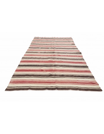 Striped Vintage Kilim Rug - 6`1" x 11`6"