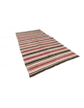 Striped Vintage Kilim Rug - 6`1" x 11`6"