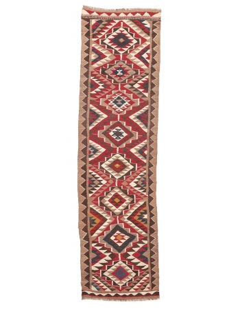 Vintage Herki Kilim Runner  - 2`11" x 11`0"