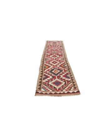 Vintage Herki Kilim Runner  - 2`11" x 11`0"