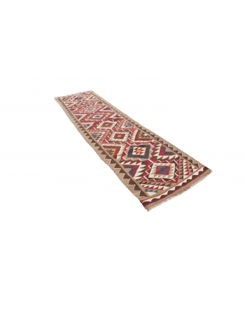 Vintage Herki Kilim Runner  - 2`11" x 11`0"