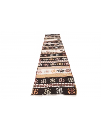 Vintage Decorative Kilim Runner - 2`10" x 13`11"