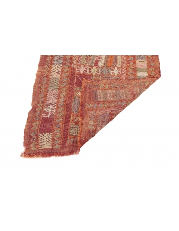 Vintage Embroidered Arabi Kilim Runner - 2`6" x 7`7"