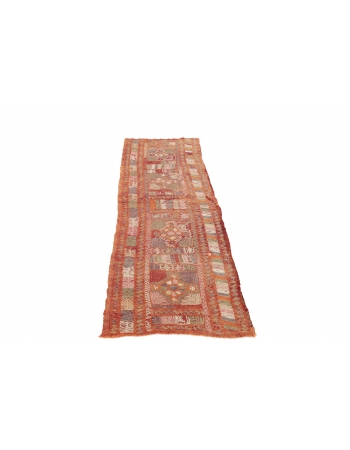 Embroidered Arabi Kilim Runner - 2`5" x 8`0"