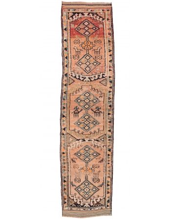 Faded Vintage Decorative Runner - 3`1" x 12`6"
