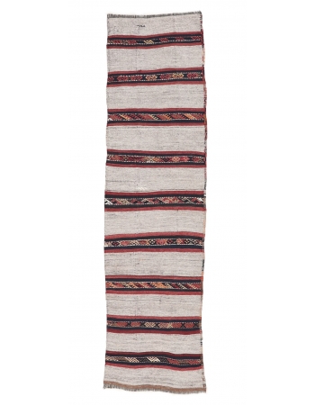 Striped Vintage Kilim Runner - 2`3" x 8`0"