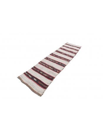 Striped Vintage Kilim Runner - 2`3" x 8`0"