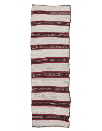 Vintage Striped Kilim Runner - 2`2" x 7`5"